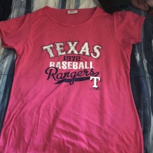 Pink Texas rangers shirt girls